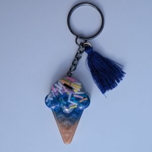 Schlüsselanhänger "Blue Confetti Dreams"